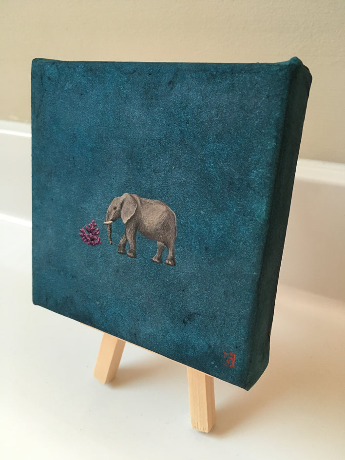 Elephant by Heejin Sutton |  Side View of Artwork 