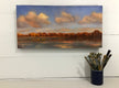 Original art for sale at UGallery.com | Autumn Afternoon, Orange, Brown and Blue by Elizabeth Garat | $1,600 | oil painting | 18' h x 36' w | thumbnail 3