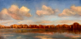 Autumn Afternoon, Orange, Brown and Blue by Elizabeth Garat |  Artwork Main Image 