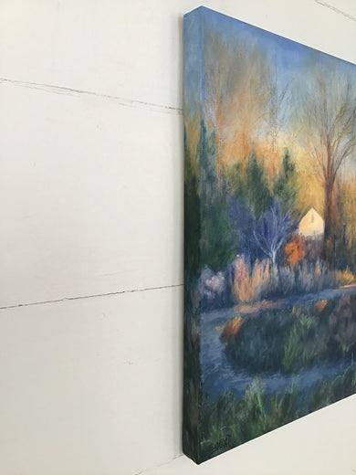 Beckoning Glow by Elizabeth Garat |  Side View of Artwork 