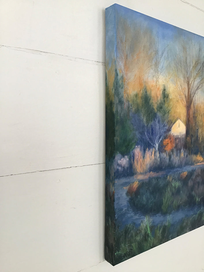 Beckoning Glow by Elizabeth Garat |  Side View of Artwork 