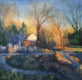 Original art for sale at UGallery.com | Beckoning Glow by Elizabeth Garat | $1,650 | oil painting | 24' h x 24' w | thumbnail 1
