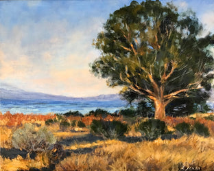 Original art for sale at UGallery.com | Coastal Elder at Cayucos by Elizabeth Garat | $875 | oil painting | 16' h x 20' w | photo 1