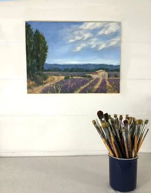 Lavender Farm, Provence by Elizabeth Garat |  Context View of Artwork 