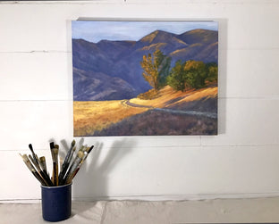 Light and Shadow, Purple and Gold by Elizabeth Garat |  Context View of Artwork 
