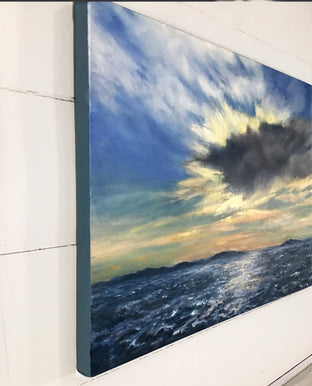 Original art for sale at UGallery.com | Ocean No. Five by Elizabeth Garat | $1,800 | oil painting | 24' h x 36' w | photo 4