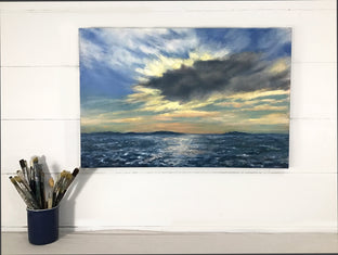 Original art for sale at UGallery.com | Ocean No. Five by Elizabeth Garat | $1,800 | oil painting | 24' h x 36' w | photo 2