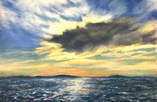 Original art for sale at UGallery.com | Ocean No. Five by Elizabeth Garat | $1,800 | oil painting | 24' h x 36' w | photo 1
