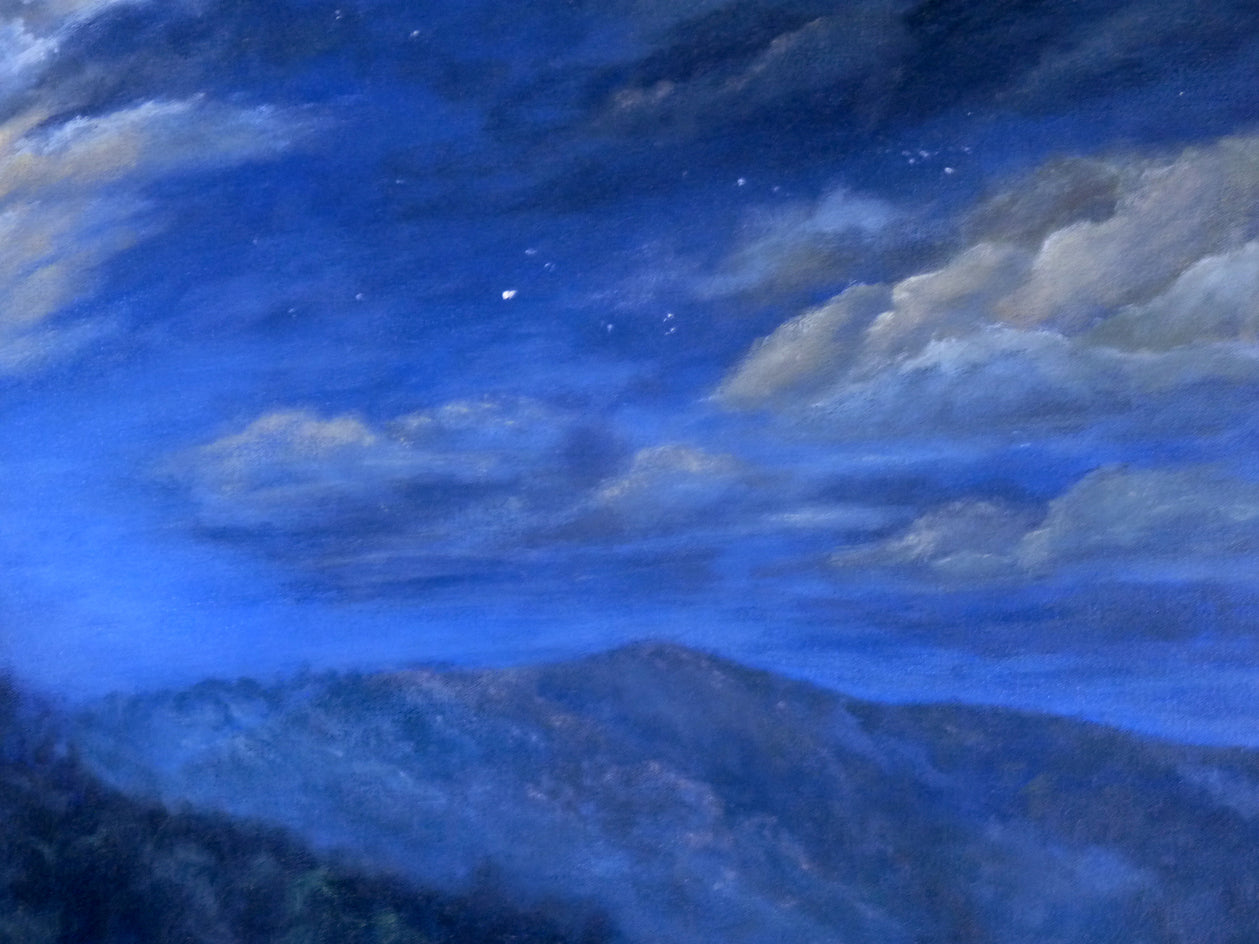 Quiet Breathes This Night by Elizabeth Garat |  Closeup View of Artwork 