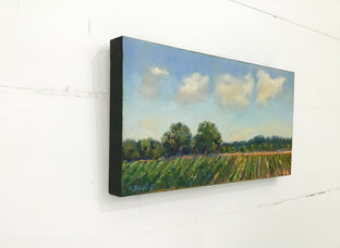 Original art for sale at UGallery.com | Sunday Afternoon, Delta Farmland by Elizabeth Garat | $725 | oil painting | 10' h x 20' w | photo 2