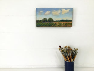 Original art for sale at UGallery.com | Sunday Afternoon, Delta Farmland by Elizabeth Garat | $725 | oil painting | 10' h x 20' w | photo 3