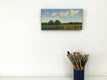 Original art for sale at UGallery.com | Sunday Afternoon, Delta Farmland by Elizabeth Garat | $725 | oil painting | 10' h x 20' w | thumbnail 3