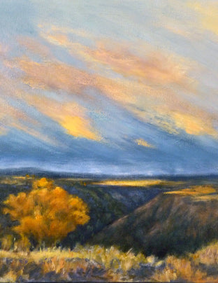 Original art for sale at UGallery.com | Taos Gorge Landscape by Elizabeth Garat | $1,000 | oil painting | 18' h x 24' w | photo 4