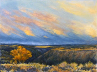 Original art for sale at UGallery.com | Taos Gorge Landscape by Elizabeth Garat | $1,000 | oil painting | 18' h x 24' w | photo 1