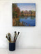 Original art for sale at UGallery.com | The Pond in November; Red Berries by Elizabeth Garat | $875 | oil painting | 18' h x 18' w | thumbnail 3
