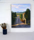 Original art for sale at UGallery.com | Tuscan Morning, Light on the Road by Elizabeth Garat | $1,625 | oil painting | 30' h x 24' w | thumbnail 3