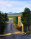 Original art for sale at UGallery.com | Tuscan Morning, Light on the Road by Elizabeth Garat | $1,625 | oil painting | 30' h x 24' w | thumbnail 1
