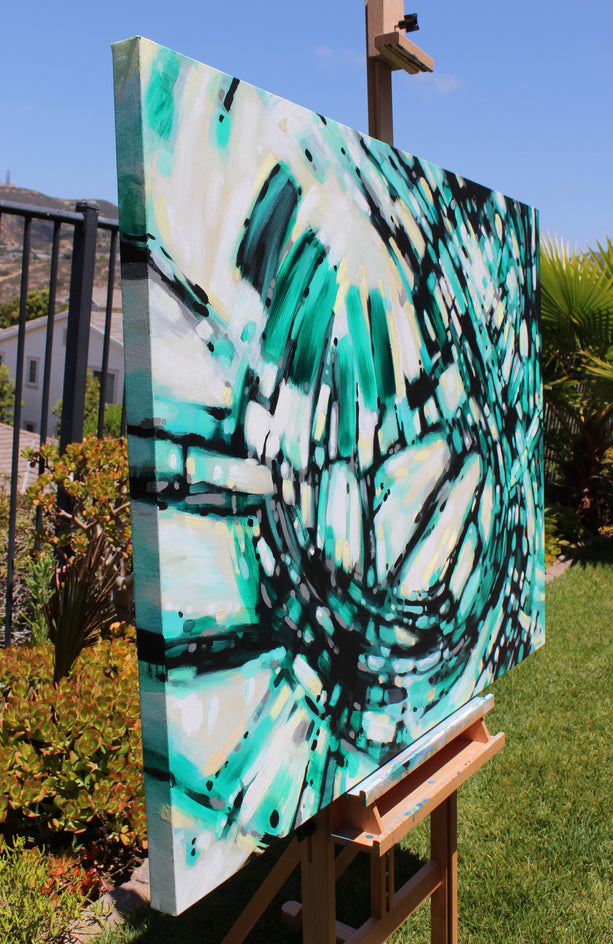 Emerald Circus by Marie-Eve Champagne |  Side View of Artwork 