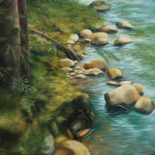 Original art for sale at UGallery.com | Emerald Splendor by Jo Galang | $975 | oil painting | 24' h x 18' w | photo 4