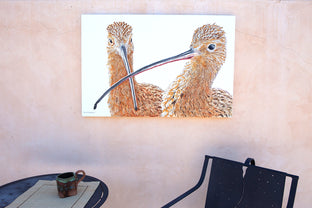 Original art for sale at UGallery.com | A Pair of Curlews by Emil Morhardt | $1,925 | acrylic painting | 24' h x 36' w | photo 3