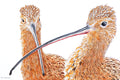 Original art for sale at UGallery.com | A Pair of Curlews by Emil Morhardt | $1,925 | acrylic painting | 24' h x 36' w | thumbnail 1