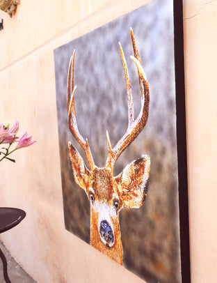 Original art for sale at UGallery.com | Big Deer by Emil Morhardt | $2,475 | acrylic painting | 40' h x 40' w | photo 2