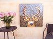 Original art for sale at UGallery.com | Big Deer by Emil Morhardt | $2,475 | acrylic painting | 40' h x 40' w | thumbnail 3
