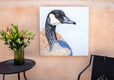 Original art for sale at UGallery.com | Canada Goose #1 by Emil Morhardt | $2,300 | acrylic painting | 36' h x 36' w | thumbnail 3