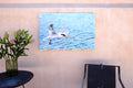 Original art for sale at UGallery.com | Caspian Tern Fishing by Emil Morhardt | $1,925 | acrylic painting | 24' h x 36' w | thumbnail 3