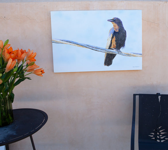 Crow on a Wire by Emil Morhardt |  Context View of Artwork 