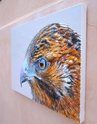 Original art for sale at UGallery.com | Galapagos Hawk by Emil Morhardt | $1,925 | acrylic painting | 24' h x 36' w | photo 2