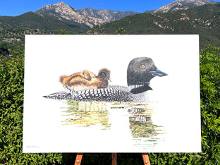 Loon with Chick by Emil Morhardt |  Context View of Artwork 