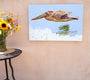 Original art for sale at UGallery.com | Pelican Nearshore by Emil Morhardt | $1,925 | acrylic painting | 24' h x 36' w | thumbnail 2