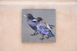 Original art for sale at UGallery.com | Raven Couple by Emil Morhardt | $1,550 | acrylic painting | 24' h x 24' w | photo 3