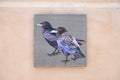 Original art for sale at UGallery.com | Raven Couple by Emil Morhardt | $1,550 | acrylic painting | 24' h x 24' w | thumbnail 3