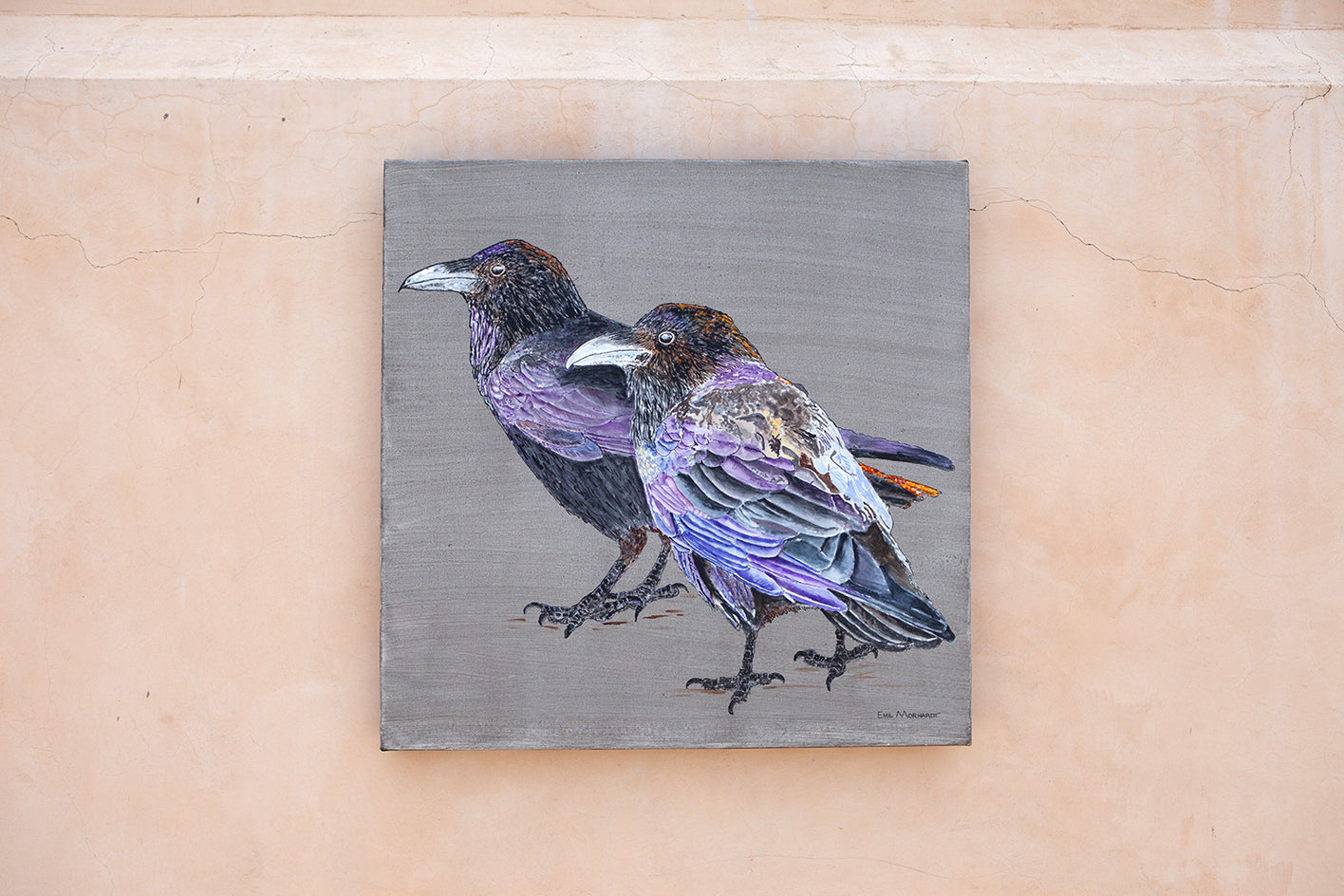 Raven Couple by Emil Morhardt |  Context View of Artwork 