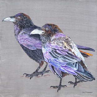 Original art for sale at UGallery.com | Raven Couple by Emil Morhardt | $1,550 | acrylic painting | 24' h x 24' w | photo 1