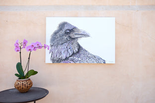 Original art for sale at UGallery.com | Raven Skeptic by Emil Morhardt | $1,925 | acrylic painting | 24' h x 36' w | photo 3