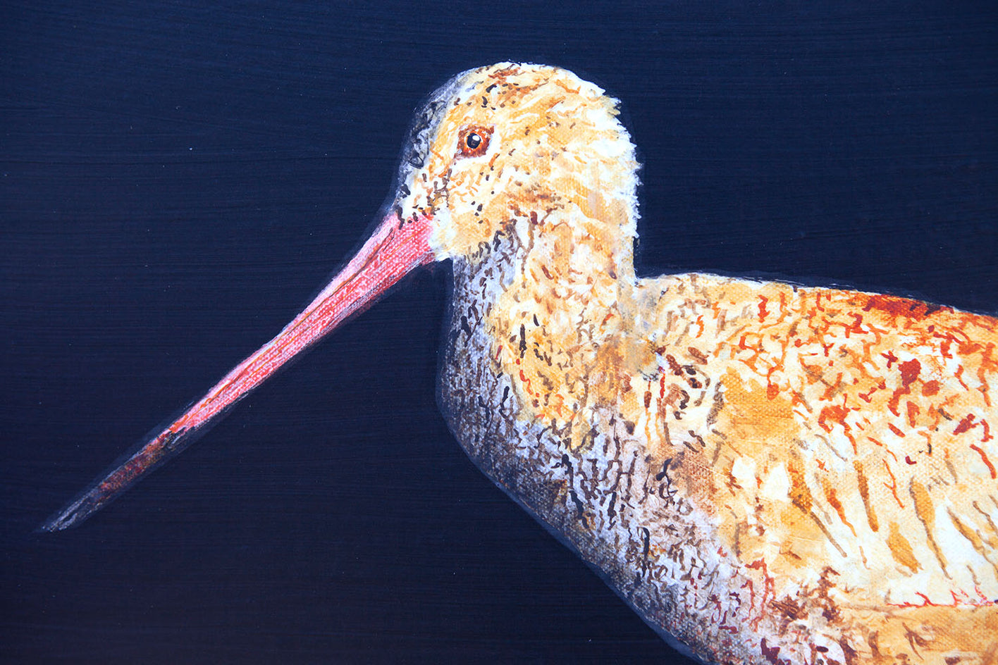 Two Godwits at Night by Emil Morhardt |  Closeup View of Artwork 
