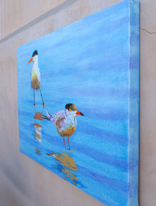 Two Tentative Terns by Emil Morhardt |  Side View of Artwork 
