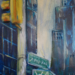 Original art for sale at UGallery.com | Empire State Building by Sharon Sieben | $550 | mixed media artwork | 24' h x 12' w | photo 4