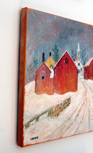 Original art for sale at UGallery.com | Winter Light, Vermont by Doug Cosbie | $375 | oil painting | 11' h x 14' w | photo 2