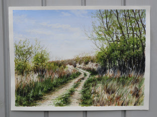 Among the Hills by Erika Fabokne Kocsi |  Side View of Artwork 