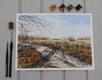Original art for sale at UGallery.com | February Walk by Erika Fabokne Kocsi | $500 | watercolor painting | 9' h x 12' w | thumbnail 4