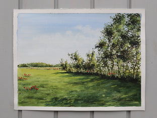 Original art for sale at UGallery.com | Morning Sunshine by Erika Fabokne Kocsi | $500 | watercolor painting | 9' h x 12' w | photo 2