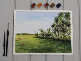 Original art for sale at UGallery.com | Morning Sunshine by Erika Fabokne Kocsi | $500 | watercolor painting | 9' h x 12' w | photo 4