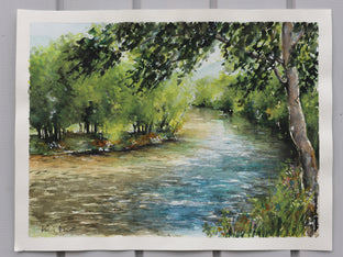 River Bend by Erika Fabokne Kocsi |  Side View of Artwork 