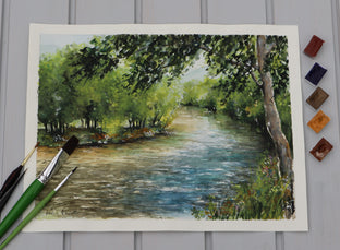 River Bend by Erika Fabokne Kocsi |   Closeup View of Artwork 