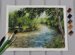 Original art for sale at UGallery.com | River Bend by Erika Fabokne Kocsi | $500 | watercolor painting | 10' h x 13' w | thumbnail 4