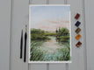Original art for sale at UGallery.com | Sunset by Erika Fabokne Kocsi | $500 | watercolor painting | 11' h x 5' w | thumbnail 4